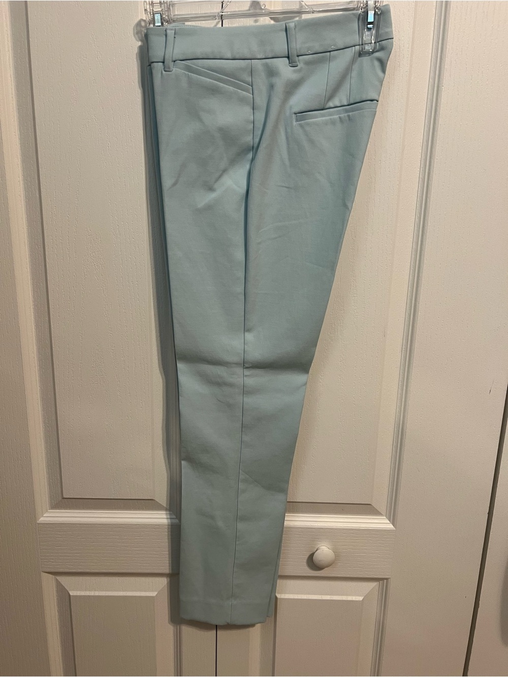 EUC White House Black Market Slim Ankle Pants in Light Aqua/Blue